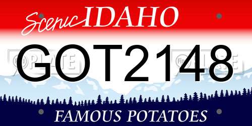 GOT2148 Idaho License Plate
