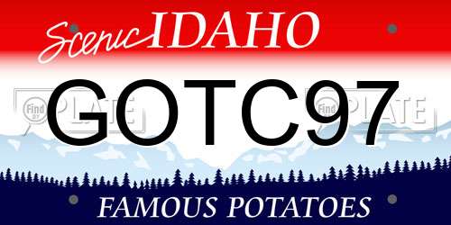 GOTC97 Idaho License Plate