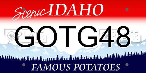 GOTG48 Idaho License Plate
