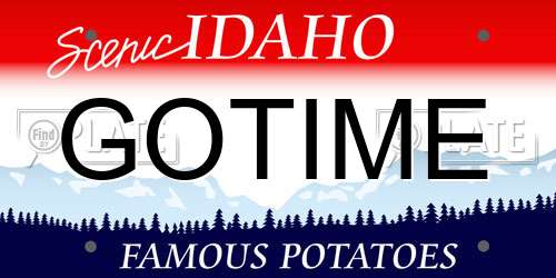 GOTIME Idaho License Plate
