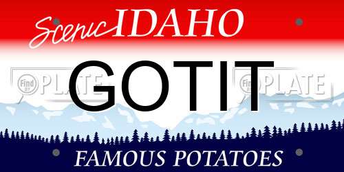 GOTIT Idaho License Plate