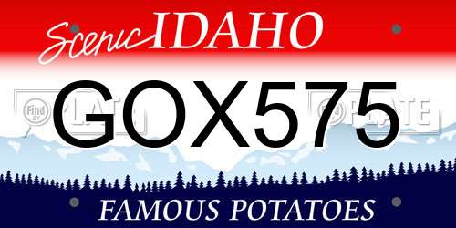 GOX575 Idaho License Plate