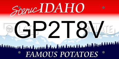 GP2T8V Idaho License Plate
