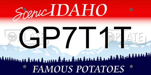 GP7T1T Idaho License Plate