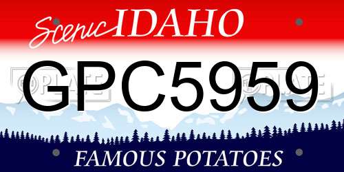 GPC5959 Idaho License Plate