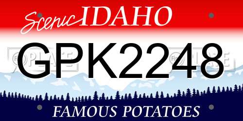 GPK2248 Idaho License Plate