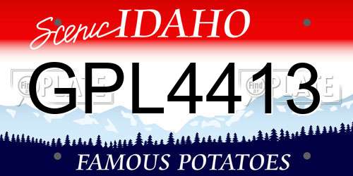 GPL4413 Idaho License Plate