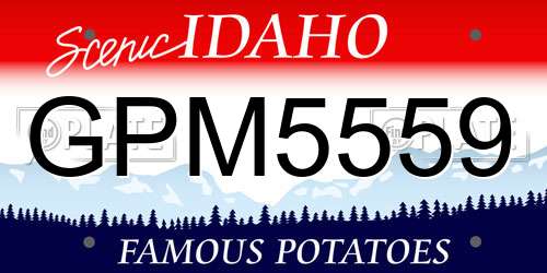 GPM5559 Idaho License Plate
