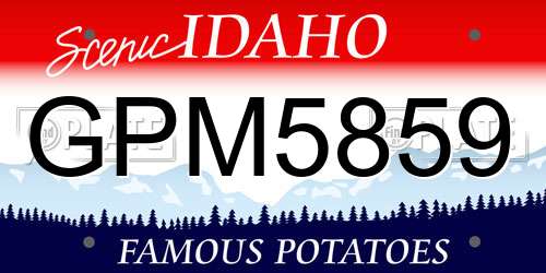 GPM5859 Idaho License Plate