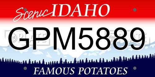 GPM5889 Idaho License Plate
