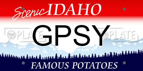 GPSY Idaho License Plate