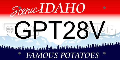 GPT28V Idaho License Plate