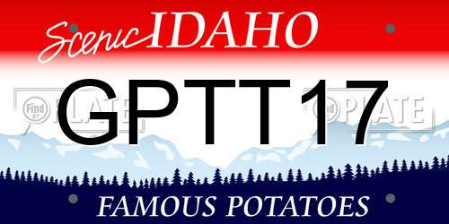 GPTT17 Idaho License Plate