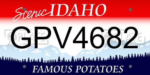 GPV4682 Idaho License Plate
