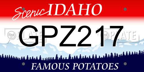 GPZ217 Idaho License Plate