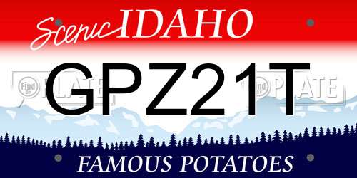 GPZ21T Idaho License Plate