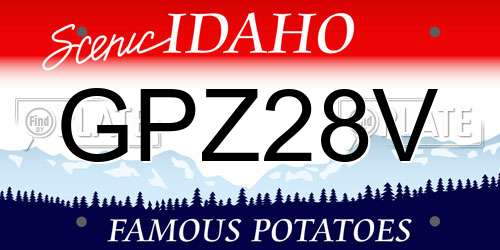 GPZ28V Idaho License Plate