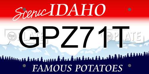 GPZ71T Idaho License Plate