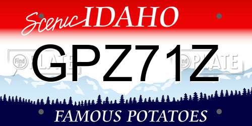 GPZ71Z Idaho License Plate