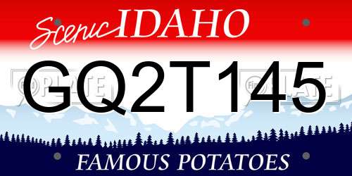 GQ2T145 Idaho License Plate