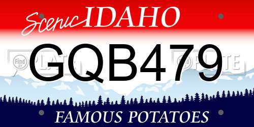 GQB479 Idaho License Plate