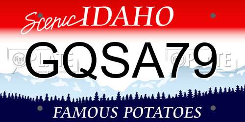 GQSA79 Idaho License Plate