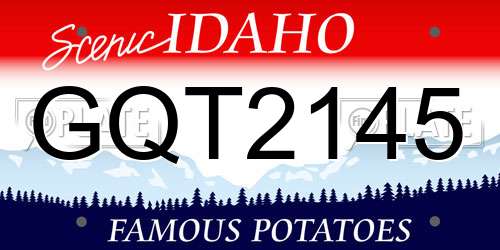 GQT2145 Idaho License Plate