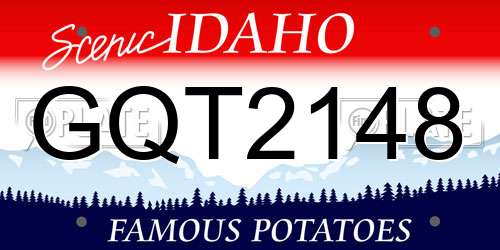 GQT2148 Idaho License Plate
