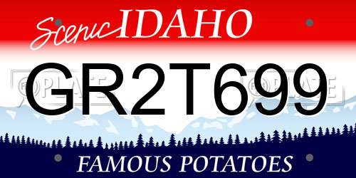 GR2T699 Idaho License Plate