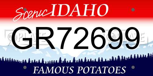 GR72699 Idaho License Plate