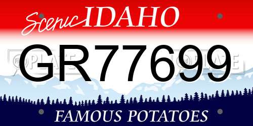 GR77699 Idaho License Plate
