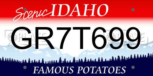 GR7T699 Idaho License Plate