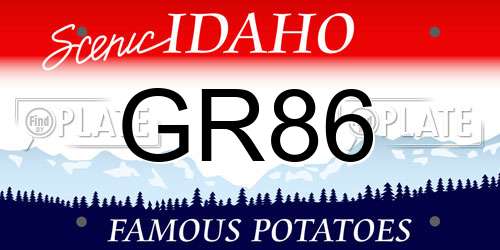 GR86 Idaho License Plate