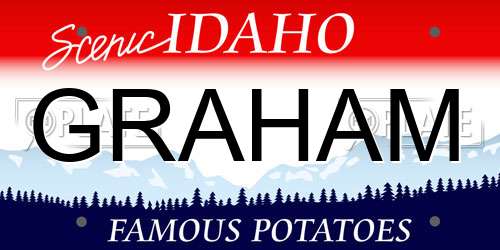 GRAHAM Idaho License Plate
