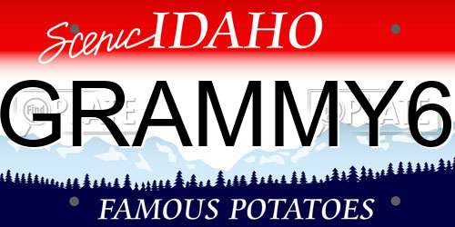 GRAMMY6 Idaho License Plate