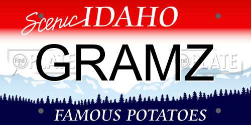 GRAMZ Idaho License Plate