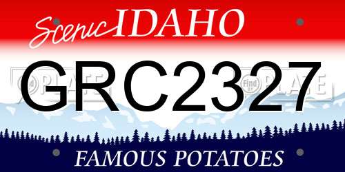 GRC2327 Idaho License Plate