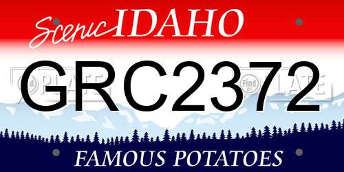 GRC2372 Idaho License Plate