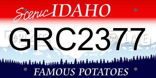 GRC2377 Idaho License Plate