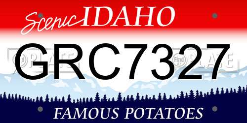GRC7327 Idaho License Plate