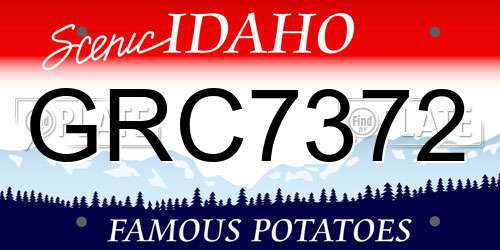GRC7372 Idaho License Plate