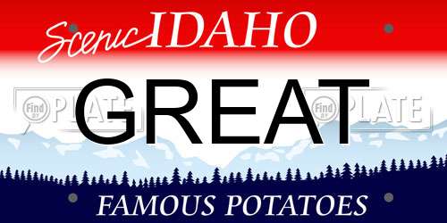 GREAT Idaho License Plate