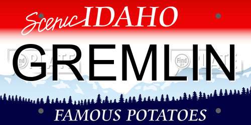 GREMLIN Idaho License Plate