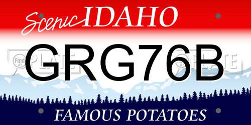 GRG76B Idaho License Plate