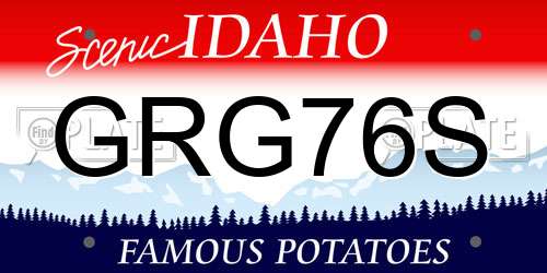 GRG76S Idaho License Plate