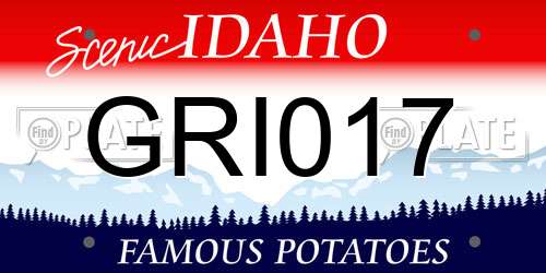 GRI017 Idaho License Plate