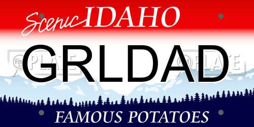GRLDAD Idaho License Plate