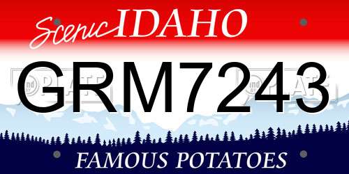GRM7243 Idaho License Plate