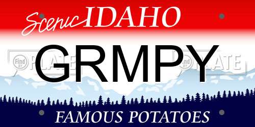 GRMPY Idaho License Plate