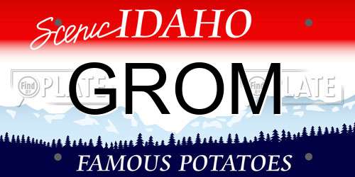 GROM Idaho License Plate